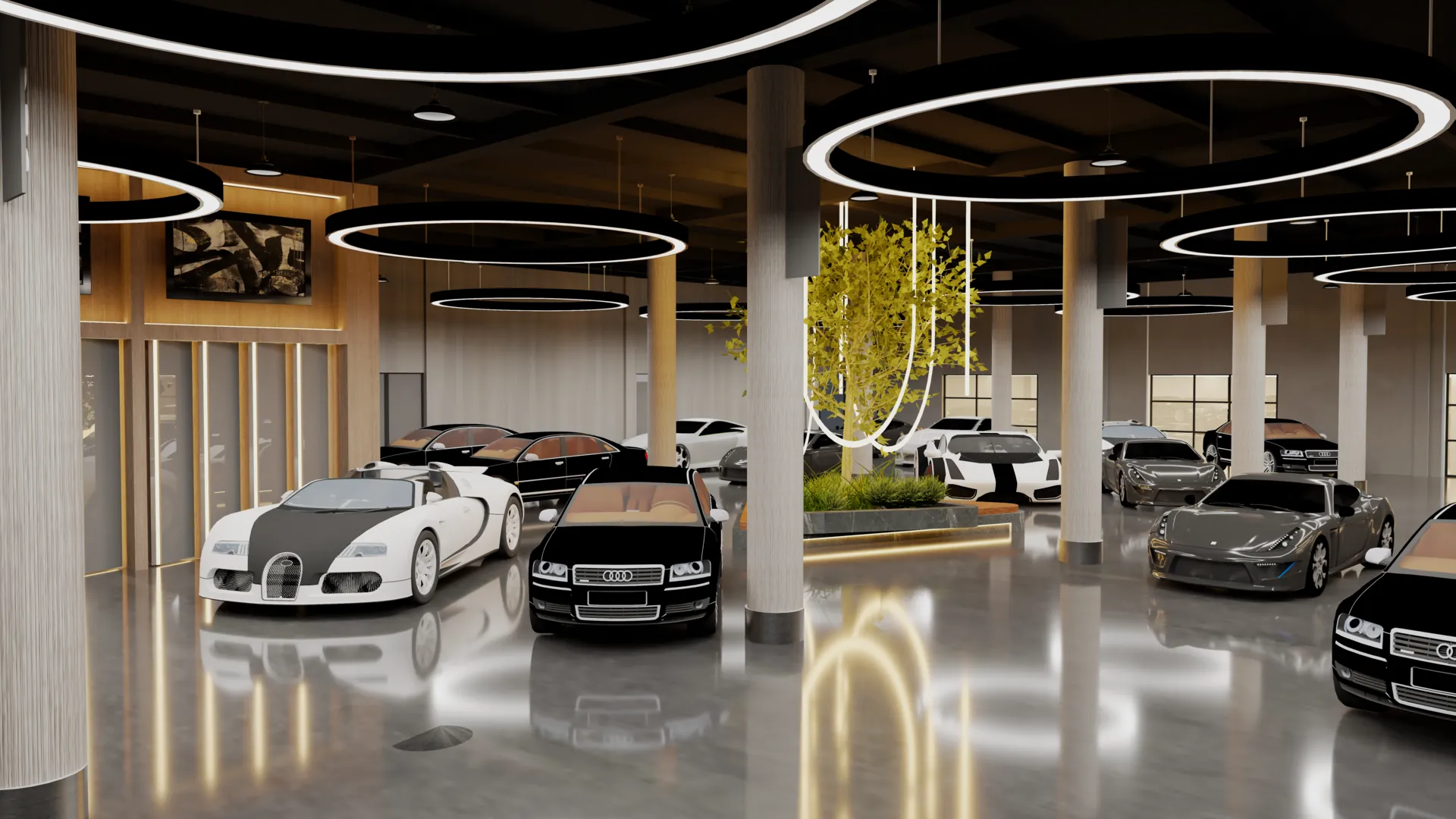 Mikalyzed showroom interior designed by Hybrid Creative, Miami