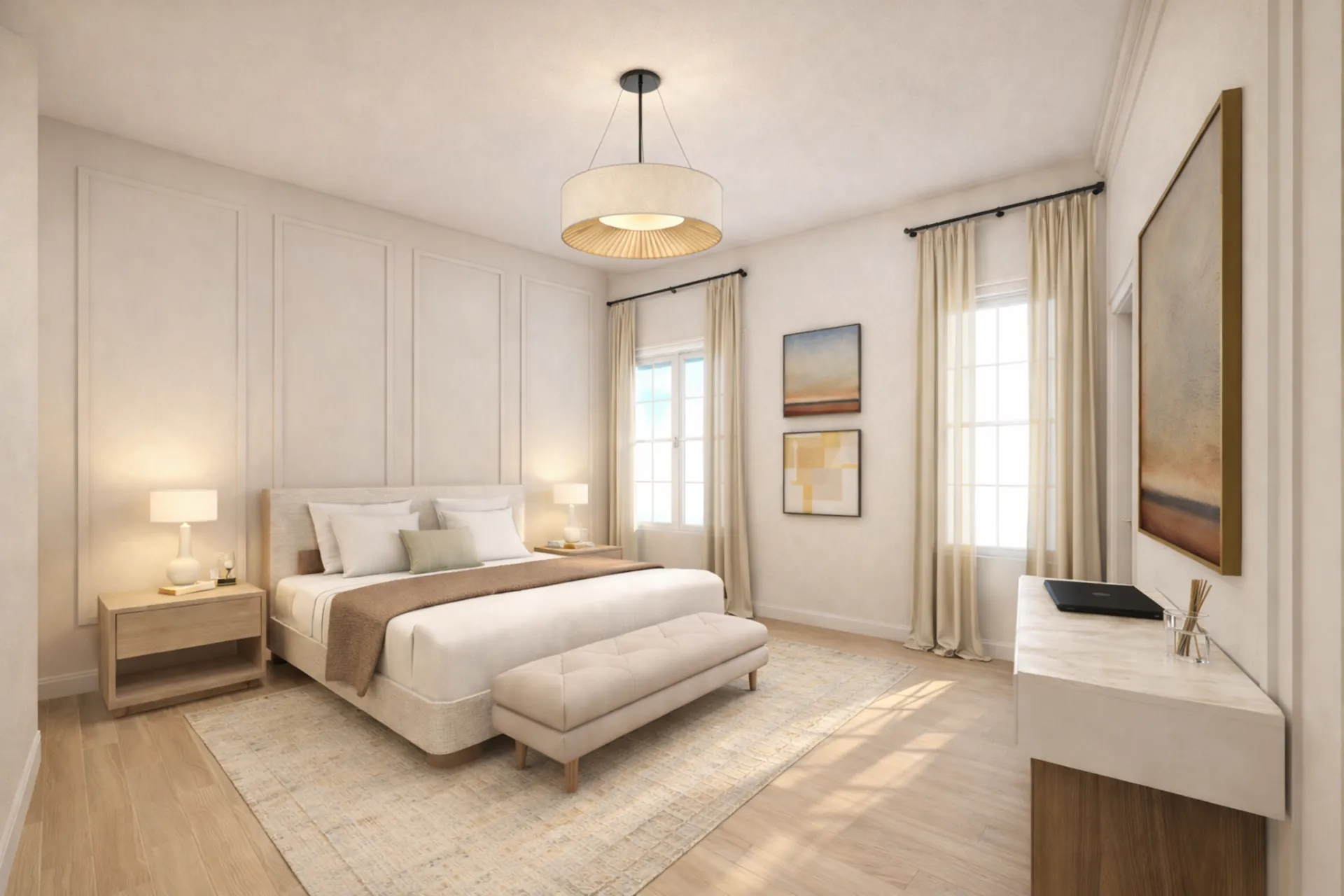Children's bedroom with custom built-ins at Norona Residence, Miami