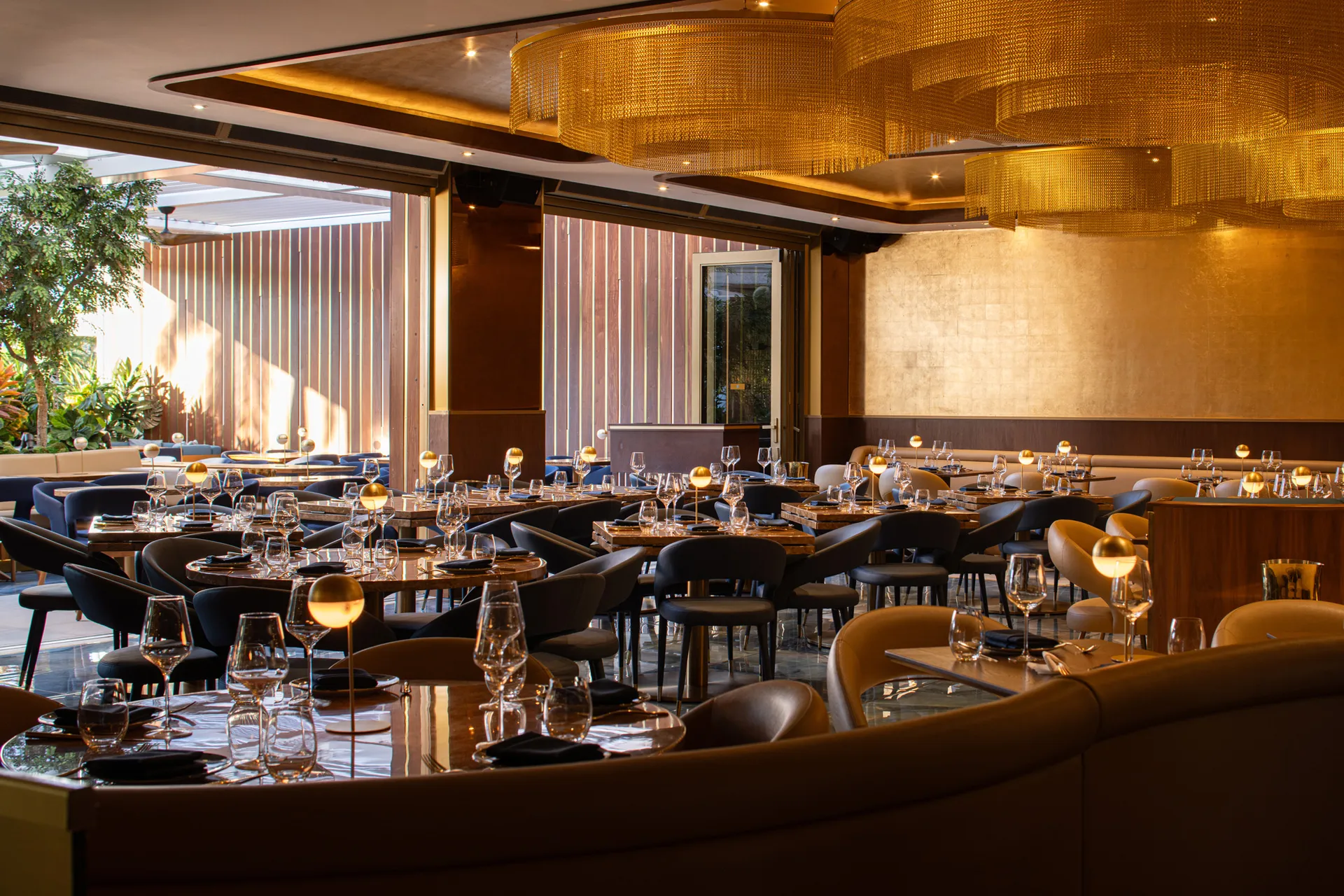 Historic adaptive reuse architecture with modern finishes at Oro, Lincoln Road